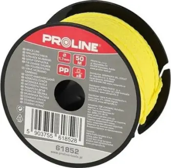 Litar muratorësh Proline Polypropylene Bricklayer Line, 1.7mm, 100m, i verdhë