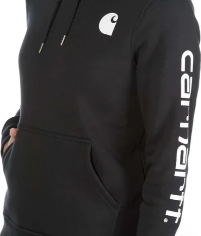 Bluza me kapuç Carhartt Clarksburg Graphic Sleeve, pambuk poliestër, madhësia S, portokalli - 2