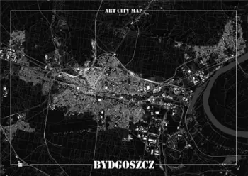 Poster dekorativ Art-Map - Bydgoszcz, 80x60cm