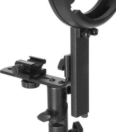 Mbajtëse L për blic GlareOne, me adapter Bowens, metalike, e zezë - 5