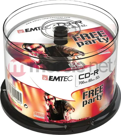 Disqe CD R Emtec ECOC805052CB, 700MB, 52x, 50 copë - 1
