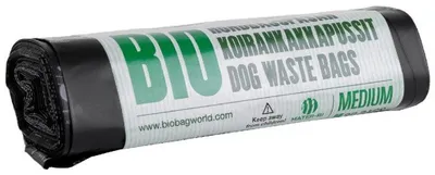 Qese higjienike për qen BioBag Dog Medium, 20x35cm, 30 copë, të zeza - 2