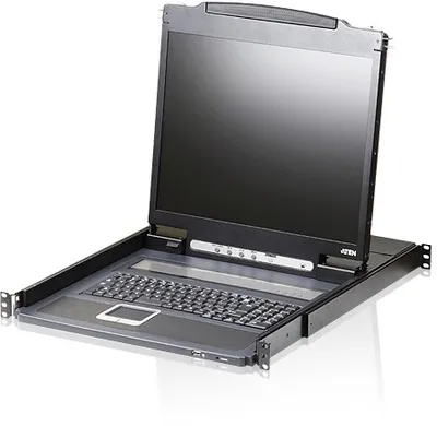 Konzolë KVM Aten CL3000, LCD 19", PS2 USB, e zezë - 1