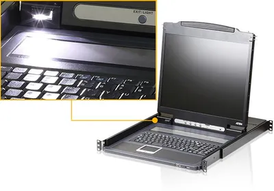 Konzolë KVM Aten CL3000, LCD 19", PS2 USB, e zezë - 3