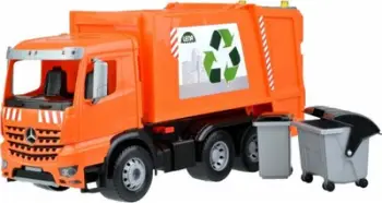 Lodër kamion mbeturinash Lena Mercedes Actros Worxx, 3 boshte, plastike, shumëngjyrëshe