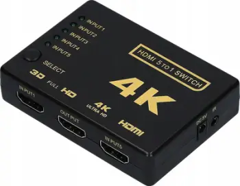 Ndërrues HDMI 5 në 1, 4K, HDMI 2.0, me telekomandë
