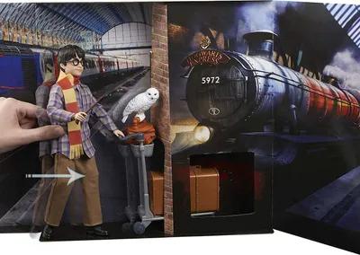 Set lojërash Mattel Harry Potter Platform 9 3/4 GXW31, me figurë Harry Potter, me aksesorë - 5