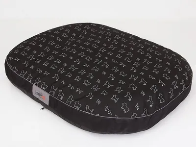 Shtrat qeni Reedog Mattress Round L, i butë, i zi - 1