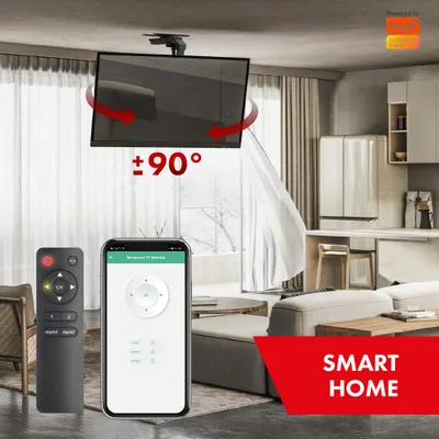 Mbajtëse tavani Maclean Electric, për TV 43"-86", 45kg, me telekomandë - 8