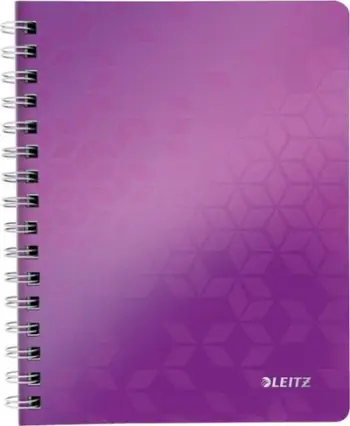 Bllok shënimesh Leitz WOW College Pad A5, 80 g/m², me spirale, vjollcë