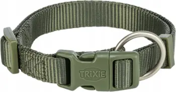 Set qafaore dhe litar për qen Trixie Premium, 15-25 cm, XS S, jeshile ulliri