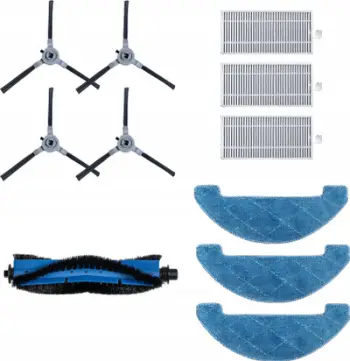 Set aksesorësh PURON PR12 PRO, furça dhe filtra HEPA, lecka pastrimi, shumëngjyrëshe