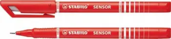 Stilolaps fineliner Stabilo Sensor, 0.3mm, set 10 copë, i kuq