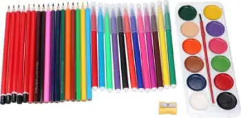 Set vizatimi Topwrite, 43 pjesë, lapsa, markera dhe boja, shumëngjyrëshe