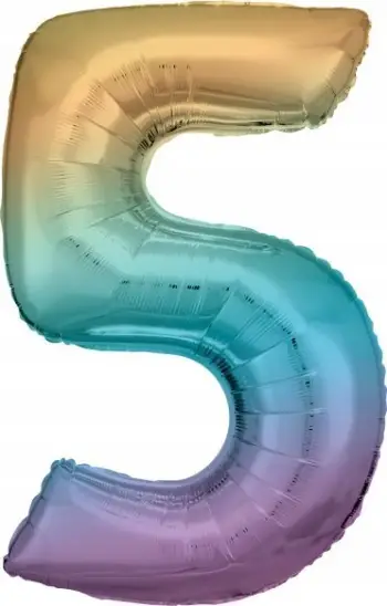 Balon folie ALBI Rainbow 5, 86cm, pastel, shumëngjyrësh