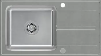 Lavabo kuzhine Quadron Ralph 111 Fusion, granit çelik, gri