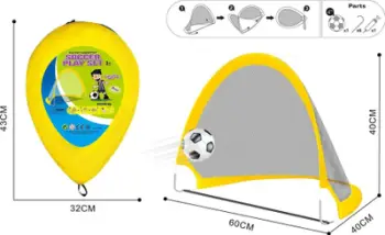 Set portë futbolli Trifox, vetëhapëse, 60x40x40 cm, me top