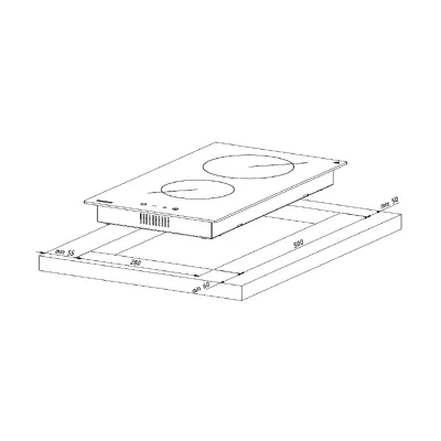 Plitë vitrokeramike Akpo Pka 30 601, 30cm, me prekje, e zezë - 2