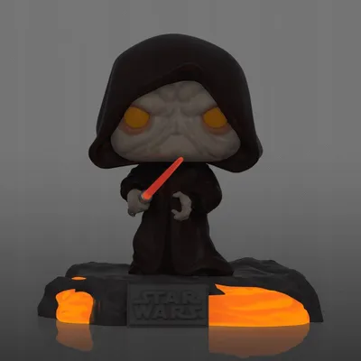Figurë koleksionuese Funko POP Star Wars Darth Sidious, Red Saber Series Volume 1, Glow in the Dark, ekskluzive GameStop - 2