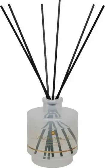 Difuzer arome Atmosphera Douceur de Lin, 200ml, shishe qelqi, i bardhë