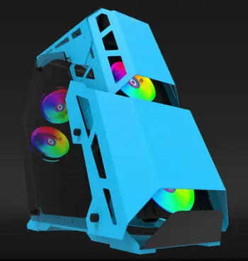 Kasa gaming AQIRYS Procyon, mid tower ATX, ARGB, blu