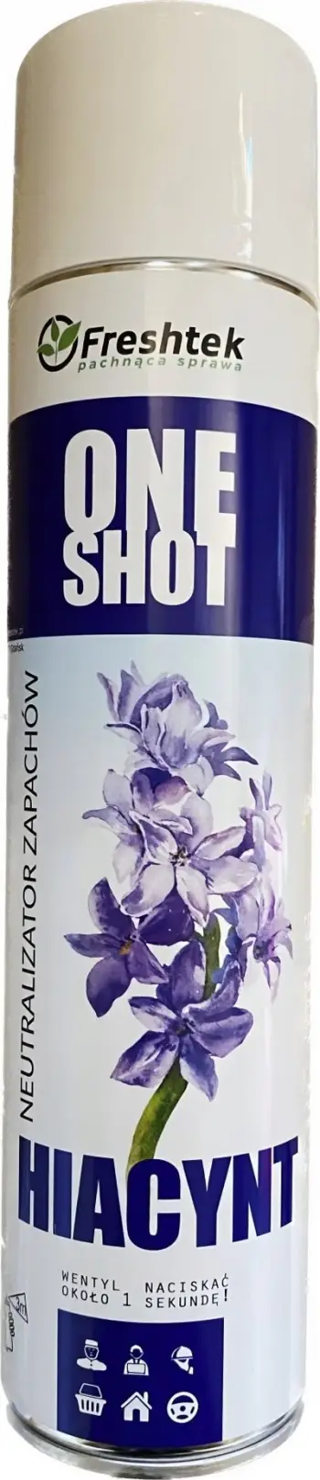 Neutralizues aromash Freshtek One Shot Hyacinth, aromë zambaku, 600ml, i bardhë