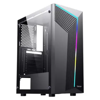 Kuti kompjuteri Spacer Warrior, ATX Mid Tower, 7 slote zgjerimi, e zezë