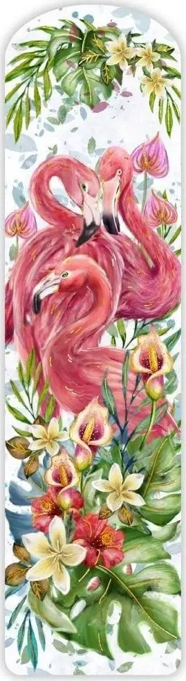 Shënues libri HENRY Traditional Bookmark Flamingos, metal, dizajn flamingosh, i artë