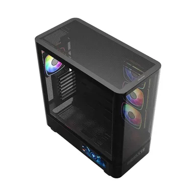 Kuti gaming MODECOM Volcano AQ400 ARGB, MIDI Tower, 4 ventilatorë ARGB, e zezë - 11
