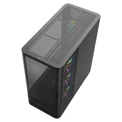 Kuti gaming MODECOM Volcano AQ400 ARGB, MIDI Tower, 4 ventilatorë ARGB, e zezë - 15
