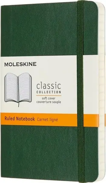 Bllok shënimesh Moleskine Pocket Ruled Softcover, xhep, Myrtle Green