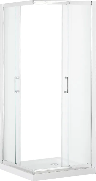 Kabinë dushi TELA, 90 x 90 x 185 cm, xham i temperuar, argjendi - 2