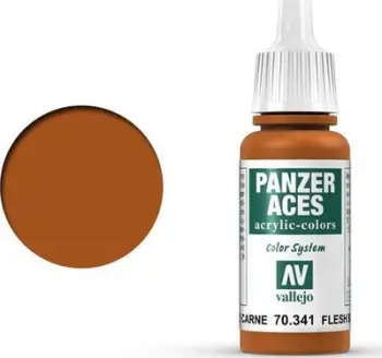 Bojë akrilike Vallejo Panzer Aces Flesh Base, 17ml, për modele, ngjyrë lëkure