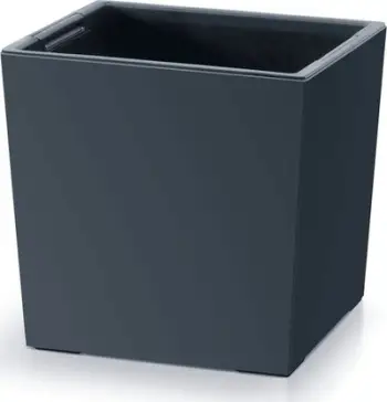 Vazo katrore URBI SQUARE LOW, 30cm, plastike, antracit