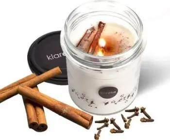 Qiri soje Klareko Soy Candle Świecidło Smaller, 80g, aromë kanellë dhe karafili
