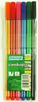 Set fineliner Schemat, 0.4 mm, 6 ngjyra