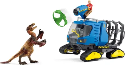 Set lojërash Schleich Dinosaur, kamion me Dakotaraptor dhe shkencëtar, 53 pjesë, shumëngjyrësh - 1