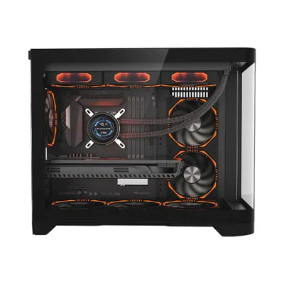 Kullof PC 1st Player UV6, cube tower, Micro ATX, e zezë - 2