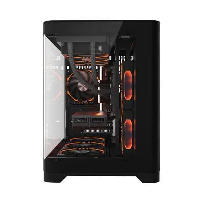 Kullof PC 1st Player UV6, cube tower, Micro ATX, e zezë - 3