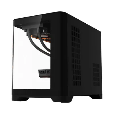 Kullof PC 1st Player UV6, cube tower, Micro ATX, e zezë - 5