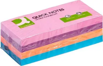 Letër ngjitëse Q-Connect Rainbow, 38 x 51mm, shumëngjyrëshe