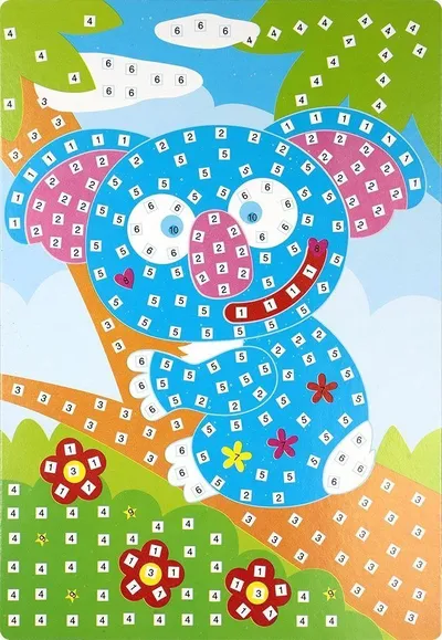 Set kreativ me mozaik shkumë Koala Fun&Joy, rreth 400 ngjitëse, për fëmijë - 3