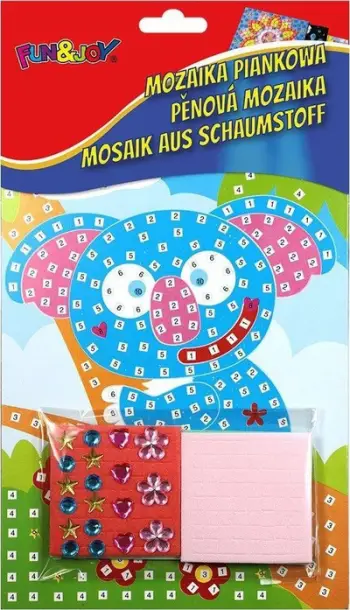 Set kreativ me mozaik shkumë Koala Fun&amp;Joy, rreth 400 ngjitëse, për fëmijë