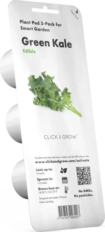 Kapsula bimore Click and Grow Green Kale, për Smart Garden, paketim 3 copë, jeshile