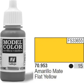 Bojë akrilike Vallejo Model Color 70953, 17ml, e verdhë mat