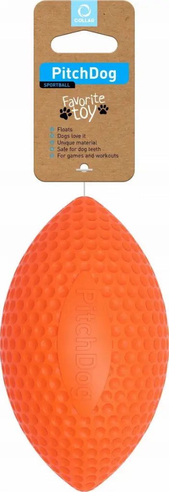 Top lodër për qen Pitchdog Sportball, notues, material i sigurt, portokalli