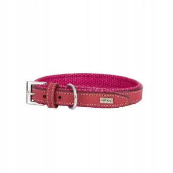 Qafore qeni Barry King Leather, M 38-45 cm, lëkurë natyrale, rozë e errët