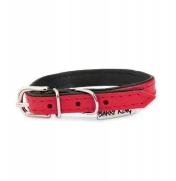 Jakë qeni BarryKing Leather, XS S, 12mm 35cm, e kuqe e zezë