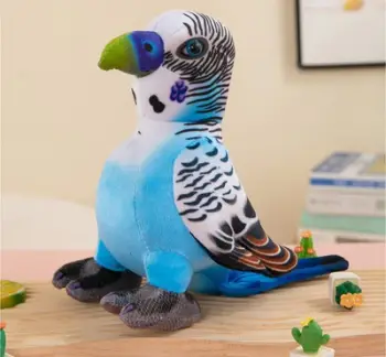 Lodër pelushi LeanToys Blue Parrot, 20 cm, e kaltër