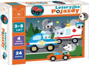 Loja edukative Kangaroo Lottery Game Vehicles, për fëmijë 3+, shumëngjyrëshe